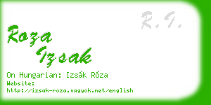 roza izsak business card